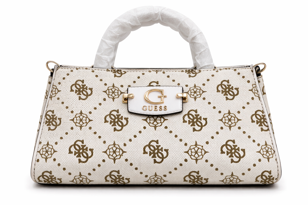 GUESS Neda Convertible Crossbody Flap, Off White Logo Women's Handbag