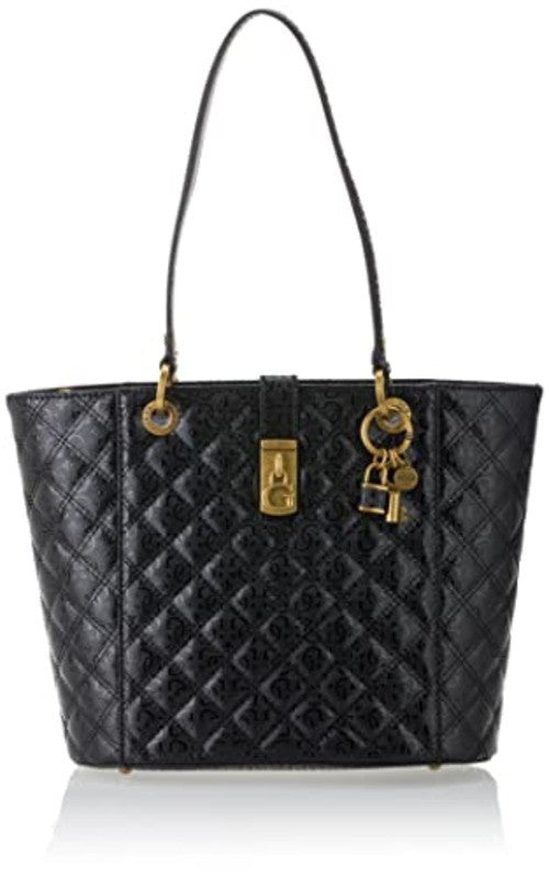 GUESS Noelle Small Elite Tote Bag Black - Stylish Compact Handbag for Everyday Use