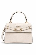 GUESS Silvye Top Handle Flap, Bone Women's Handbag