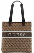 GUESS Brown Tote Bag, Stylish Logo Design, Size J, Everyday Use Handbag