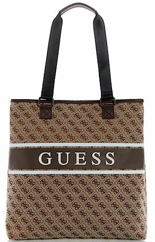 GUESS Brown Tote Bag, Stylish Logo Design, Size J, Everyday Use Handbag
