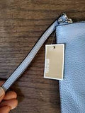 Michael Kors Large Pale Blue Leather Zip Clutch Wristlet Wallet - High-Quality Product for Sale