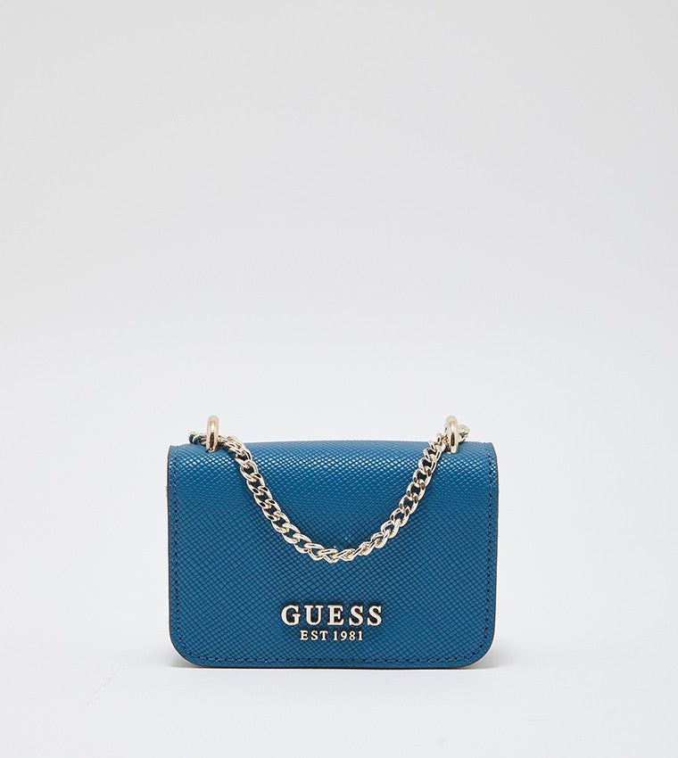 Guess Women's Blue Alexie Mini Crossbody Bag - High Demand, Great Condition