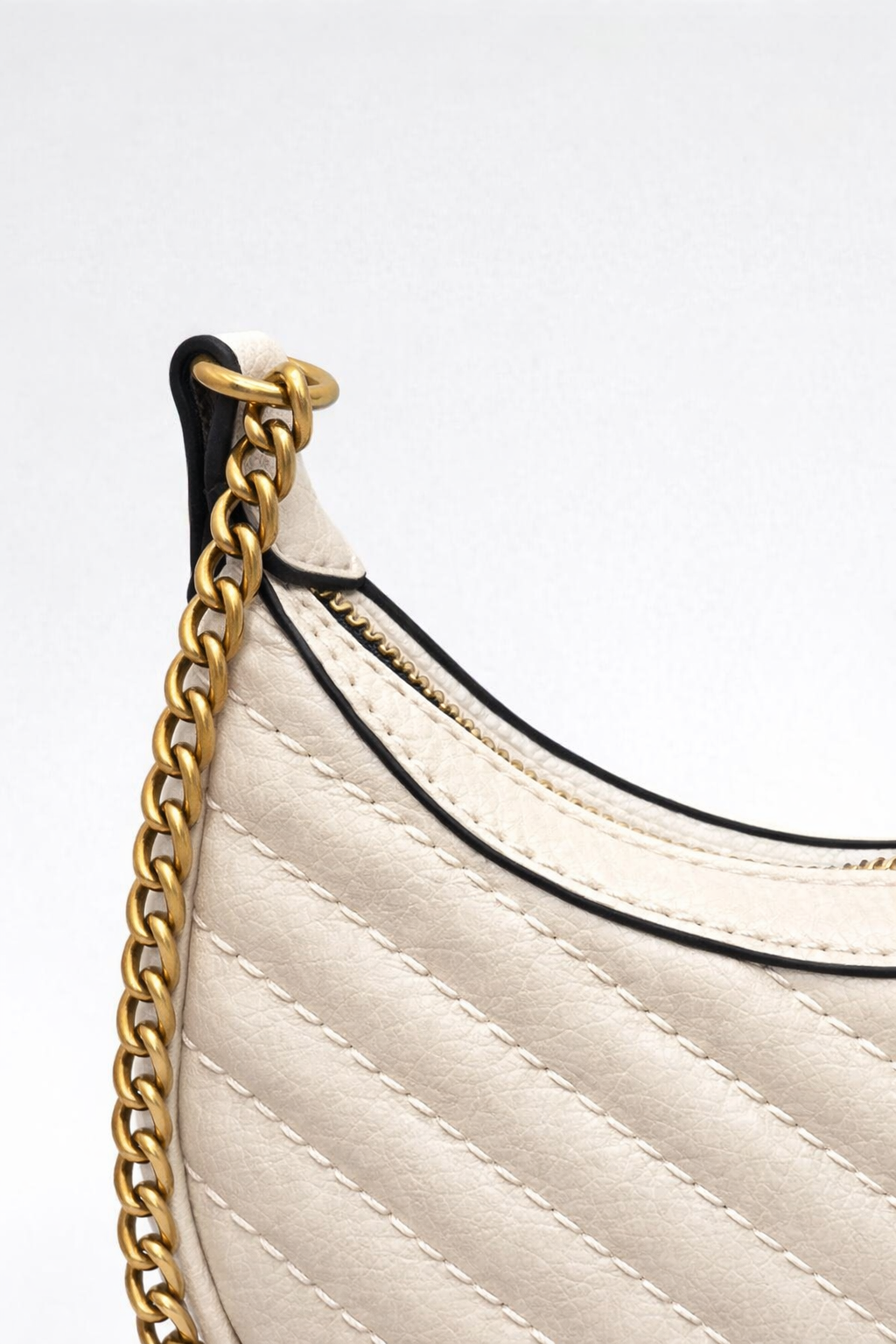 GUESS Sela Mini Crossbody Hobo, Bone Women's Handbag