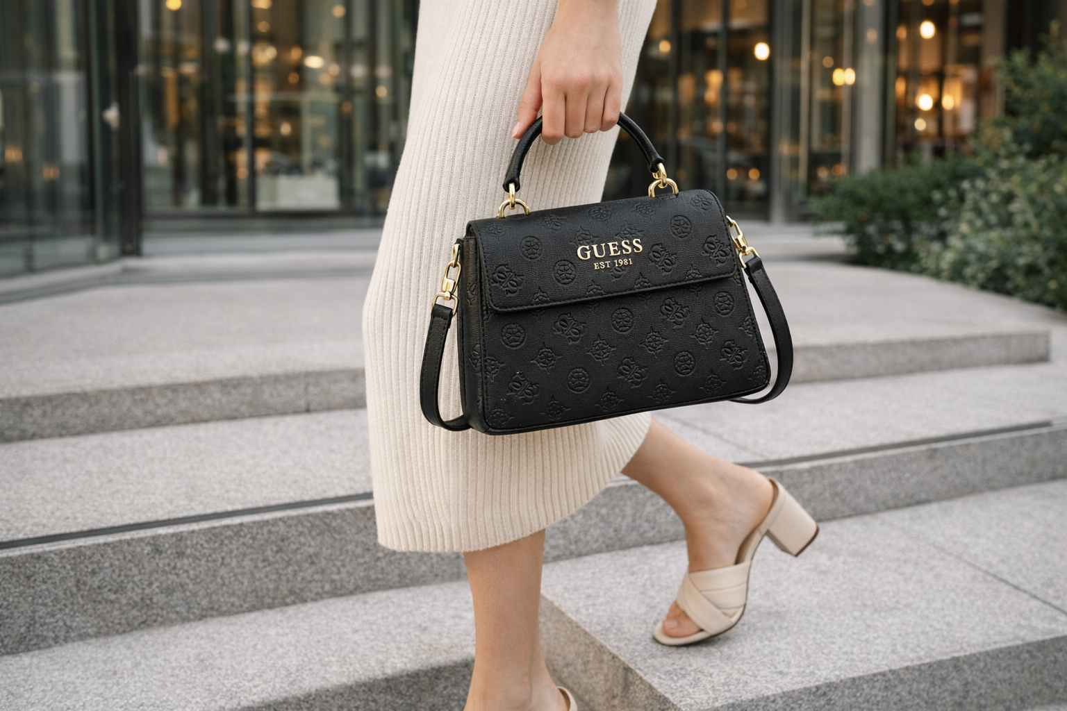 GUESS Phoebe Mini Crossbody Bag, Black Women's Handbag