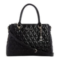 Guess Wessex Black Triple Compartment Satchel Bag - Stylish & Spacious Design