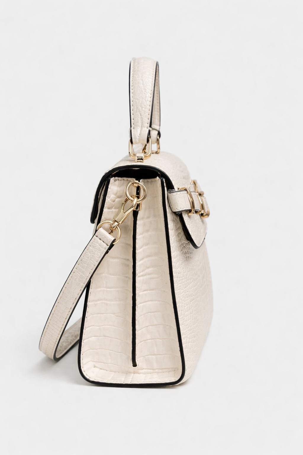 GUESS Silvye Top Handle Flap, Bone Women's Handbag