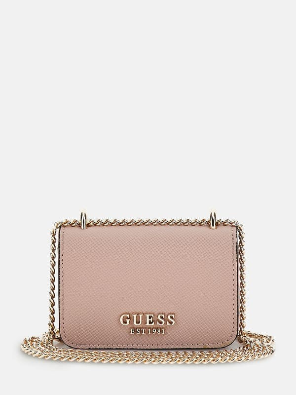 Guess Alexie Saffiano Micro Crossbody Bag, Multiple Colors & Sizes Available