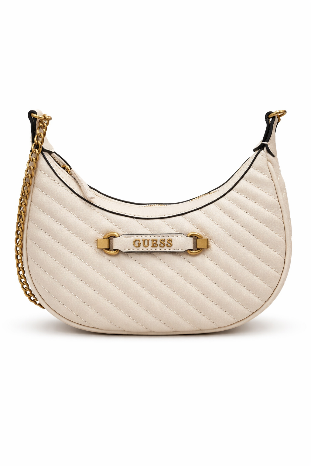 GUESS Sela Mini Crossbody Hobo, Bone Women's Handbag
