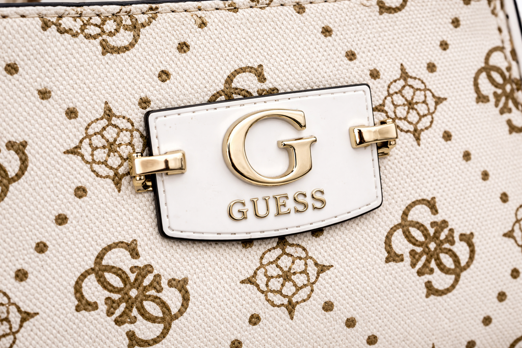 GUESS Neda Convertible Crossbody Flap, Off White Logo Women's Handbag
