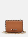 Guess Alexie Saffiano Micro Crossbody Bag, Stylish Compact Purse, Multiple Colors