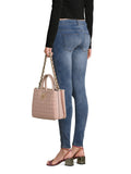 GUESS Women's Pink Quilted Kobo Status Satchel Handbag - Stylish & Versatile