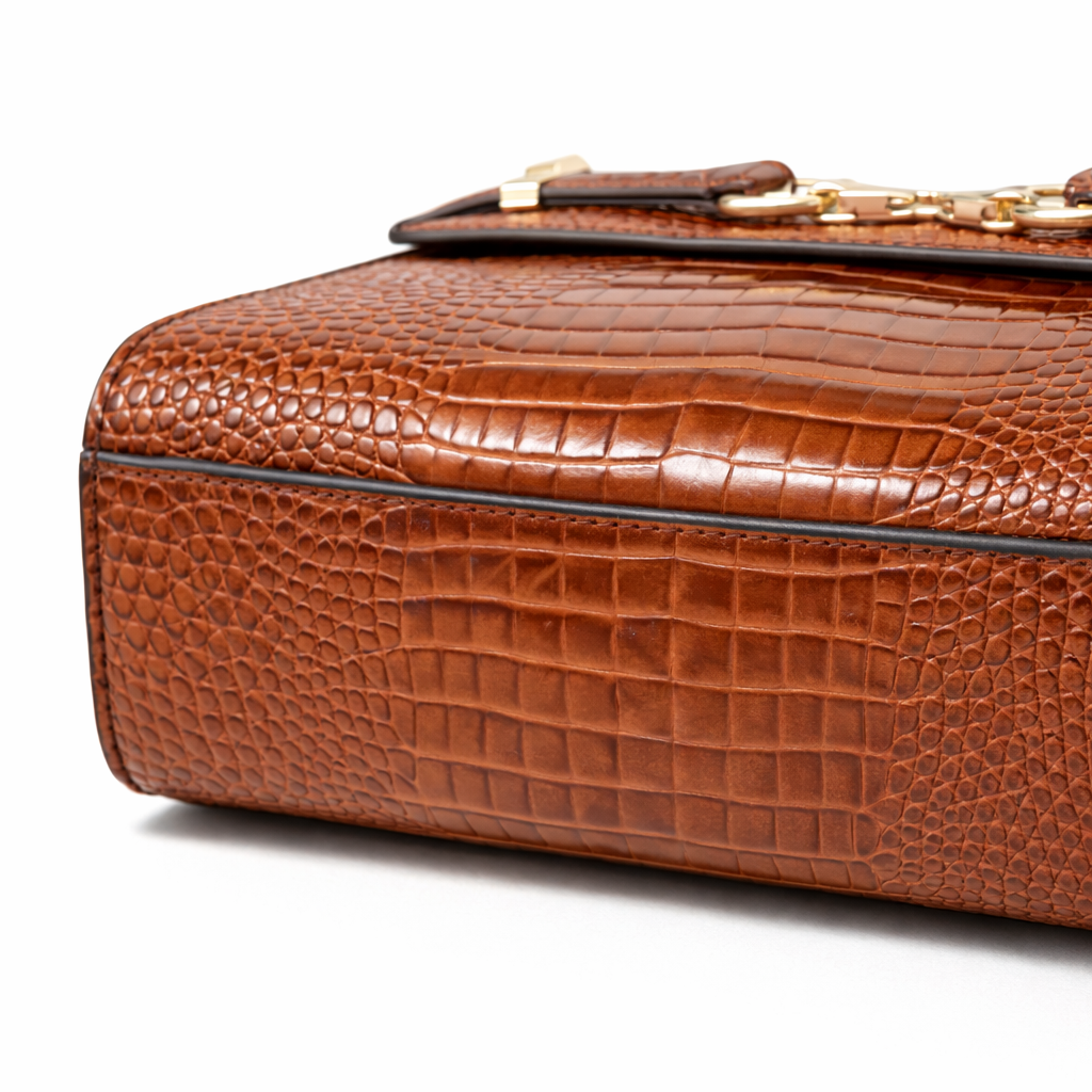 GUESS Silvye Top Handle Flap, Cognac Women's Handbag