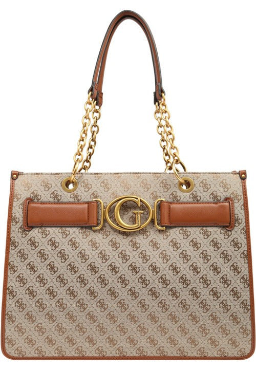 Guess Aviana Tote Bag for Women, Brown, One Size, Stylish and Versatile