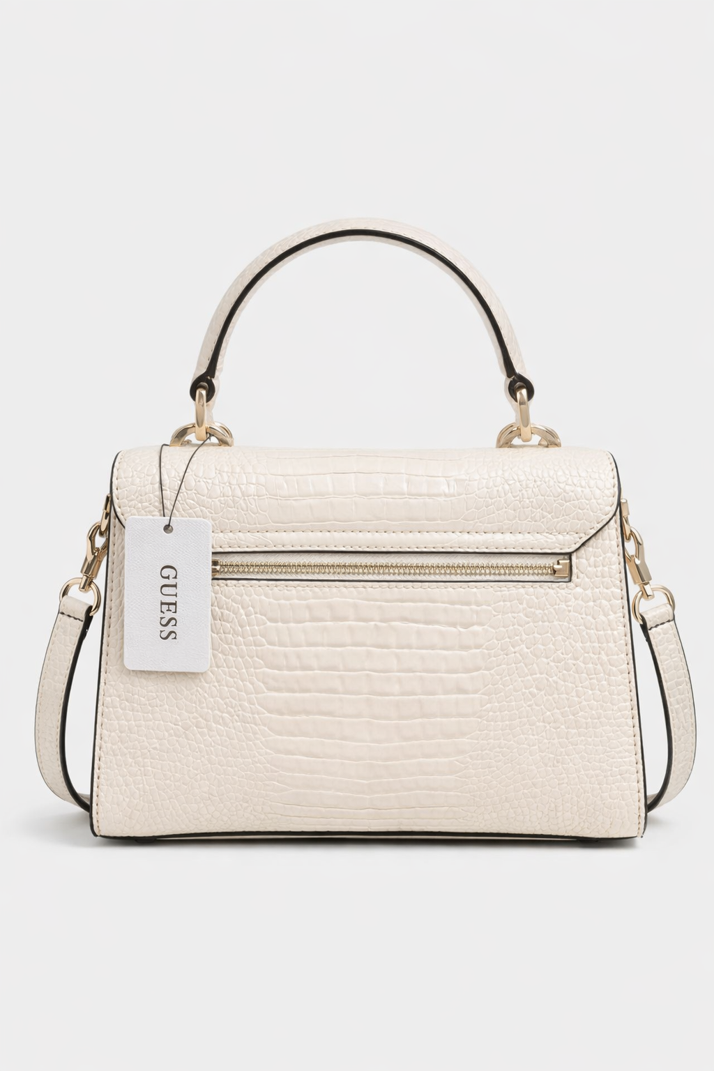 GUESS Silvye Top Handle Flap, Bone Women's Handbag